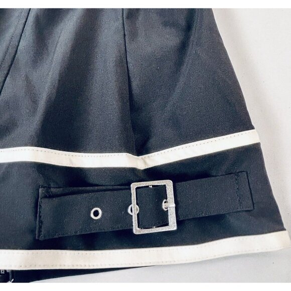 Chicos Zynergy Vest Black & White Zipper Side Buckles Size 1 M LOOKS UNWORN EUC - Picture 7 of 9